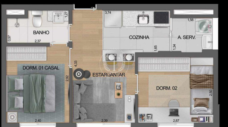 Imagem Apartamento com 2 Quartos à Venda, 39 m² em Moema - São Paulo Imagem Apartamento com 2 Quartos à Venda, 39 m² em Moema - São Paulo