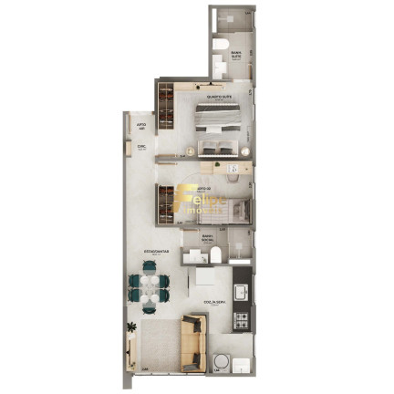 Imagem Imóvel com 2 Quartos à Venda, 54 m² em Jardim Da Penha - Vitória Imagem Imóvel com 2 Quartos à Venda, 54 m² em Jardim Da Penha - Vitória