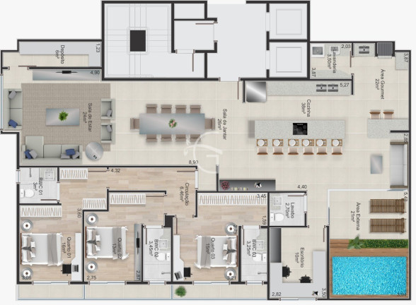 Imagem Apartamento com 3 Quartos à Venda, 218 m² em Costa E Silva - Joinville Imagem Apartamento com 3 Quartos à Venda, 218 m² em Costa E Silva - Joinville
