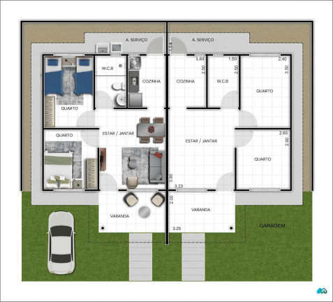 Imagem Casa de Condomínio com 2 Quartos à Venda, 47 m² em Marechal Deodoro Imagem Casa de Condomínio com 2 Quartos à Venda, 47 m² em Marechal Deodoro