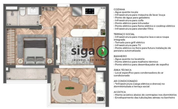 Imagem Apartamento com 1 Quarto à Venda, 52 m² em Moema - São Paulo