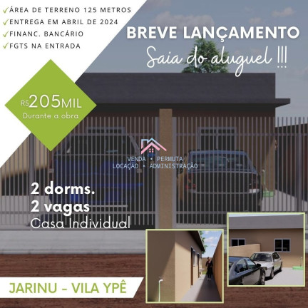 Imagem Casa com 2 Quartos à Venda, 50 m² em Vila Ypê - Jarinu Imagem Casa com 2 Quartos à Venda, 50 m² em Vila Ypê - Jarinu