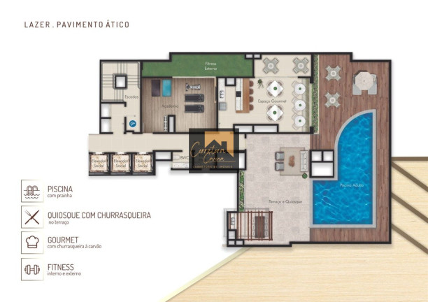 Imagem Apartamento com 3 Quartos à Venda, em Kobrasol - São José Imagem Apartamento com 3 Quartos à Venda, em Kobrasol - São José