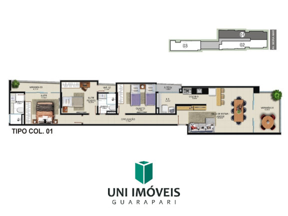Imagem Apartamento com 3 Quartos à Venda, 109 m² em Praia Do Morro - Guarapari