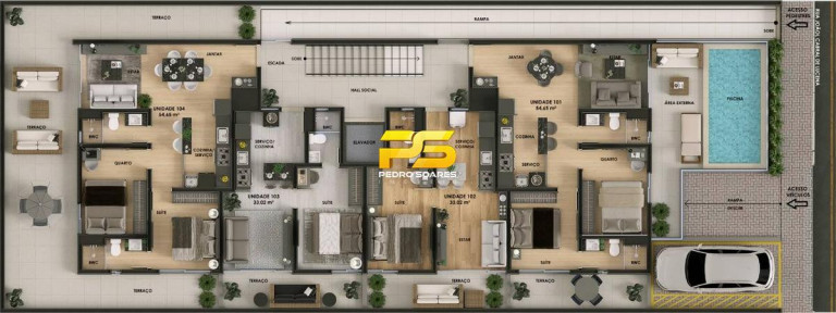 Imagem Apartamento com 2 Quartos à Venda, 55 m² em Bessa - João Pessoa Imagem Apartamento com 2 Quartos à Venda, 55 m² em Bessa - João Pessoa