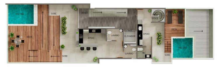 Imagem Cobertura com 3 Quartos à Venda, 127 m² em Bancários - João Pessoa Imagem Cobertura com 3 Quartos à Venda, 127 m² em Bancários - João Pessoa