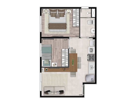 Imagem Apartamento com 2 Quartos à Venda, 35 m² em Pirituba - São Paulo