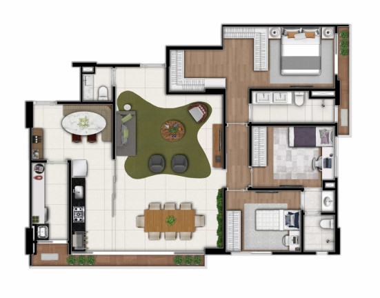 Imagem Apartamento com 3 Quartos à Venda, 130 m² em Jardim América - Goiânia Imagem Apartamento com 3 Quartos à Venda, 130 m² em Jardim América - Goiânia
