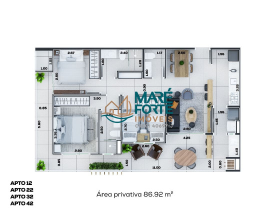 Imagem Apartamento com 3 Quartos à Venda, 86 m² em Itaguá - Ubatuba