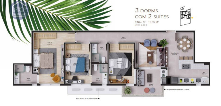 Imagem Apartamento com 3 Quartos à Venda, 109 m² em Cacupé - Florianópolis