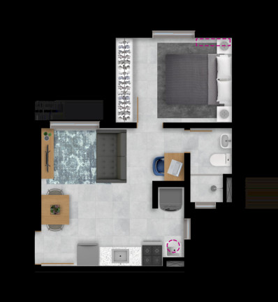 Imagem Imóvel com 2 Quartos à Venda, 44 m² em Hípica - Porto Alegre Imagem Imóvel com 2 Quartos à Venda, 44 m² em Hípica - Porto Alegre