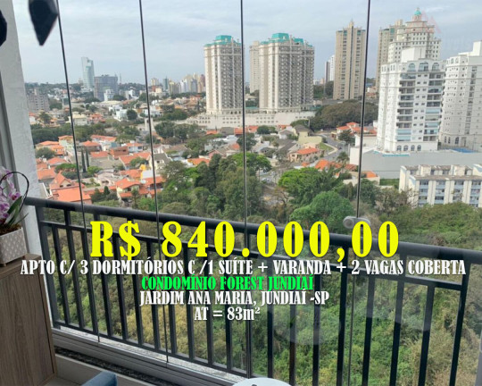 Imagem Apartamento com 3 Quartos à Venda, 83 m² em Jardim Ana Maria - Jundiaí Imagem Apartamento com 3 Quartos à Venda, 83 m² em Jardim Ana Maria - Jundiaí