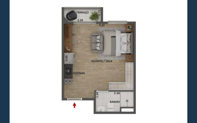 Imagem Imóvel com 1 Quarto à Venda, 26 m² em Barra Funda - São Paulo Imagem Imóvel com 1 Quarto à Venda, 26 m² em Barra Funda - São Paulo