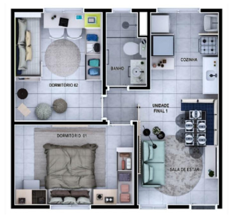 Imagem Apartamento com 2 Quartos à Venda, 45 m² em Jardim Parque Jupiá - Piracicaba