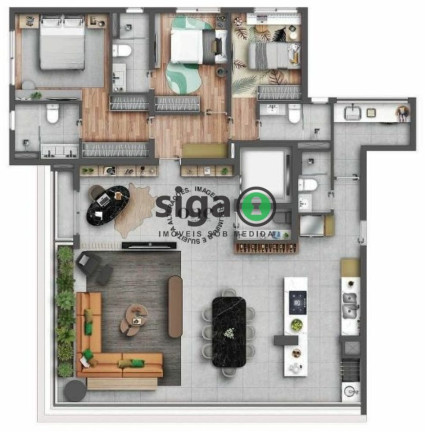 Imagem Apartamento com 4 Quartos à Venda, 167 m² em Brooklin - São Paulo Imagem Apartamento com 4 Quartos à Venda, 167 m² em Brooklin - São Paulo