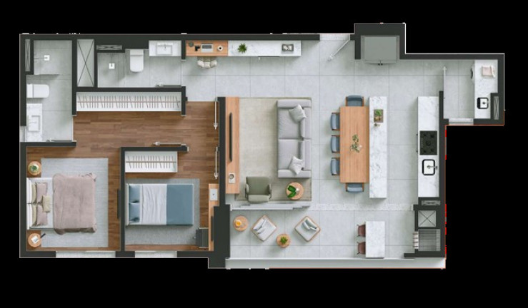 Imagem Apartamento com 2 Quartos à Venda, 81 m² em Portão - Curitiba Imagem Apartamento com 2 Quartos à Venda, 81 m² em Portão - Curitiba