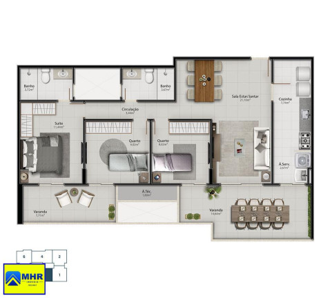 Imagem Apartamento com 3 Quartos à Venda, 105 m² em Jacuhy - Serra Imagem Apartamento com 3 Quartos à Venda, 105 m² em Jacuhy - Serra