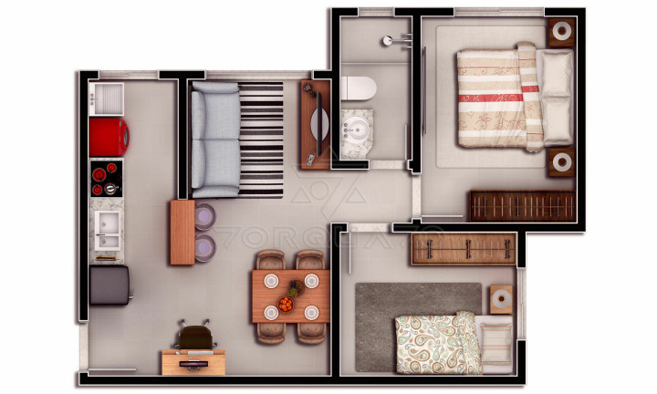 Imagem Apartamento com 2 Quartos à Venda, 44 m² em Ressacada - Itajaí