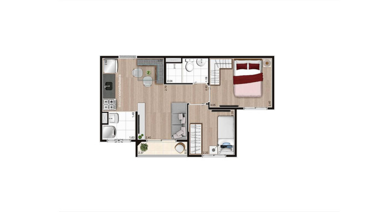 Apartamento com 2 Quartos à Venda, 37 m² em Parque Bristol - São Paulo