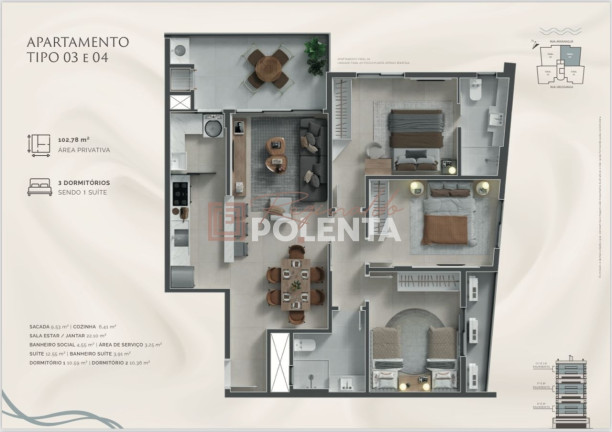 Imagem Apartamento com 3 Quartos à Venda,  em Centro - Balneário Rincão