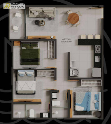 Imagem Apartamento com 3 Quartos à Venda, 65 m² em Bessa - João Pessoa Imagem Apartamento com 3 Quartos à Venda, 65 m² em Bessa - João Pessoa