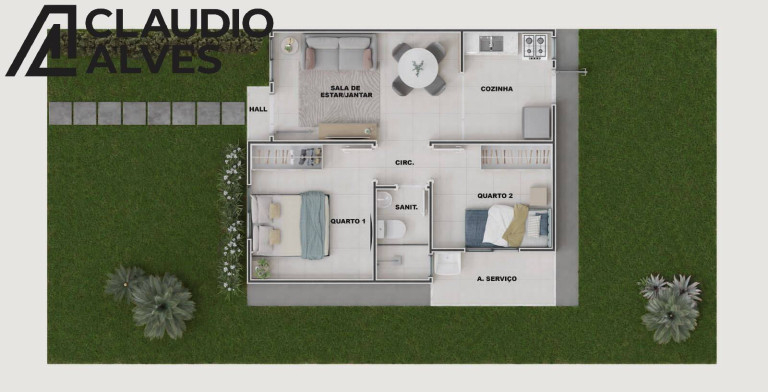 Imagem Casa com 2 Quartos à Venda, 40 m² em Conceição - Feira De Santana Imagem Casa com 2 Quartos à Venda, 40 m² em Conceição - Feira De Santana