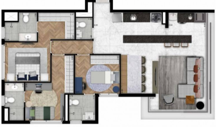 Imagem Apartamento com 3 Quartos à Venda, 94 m² em Brooklin - São Paulo Imagem Apartamento com 3 Quartos à Venda, 94 m² em Brooklin - São Paulo