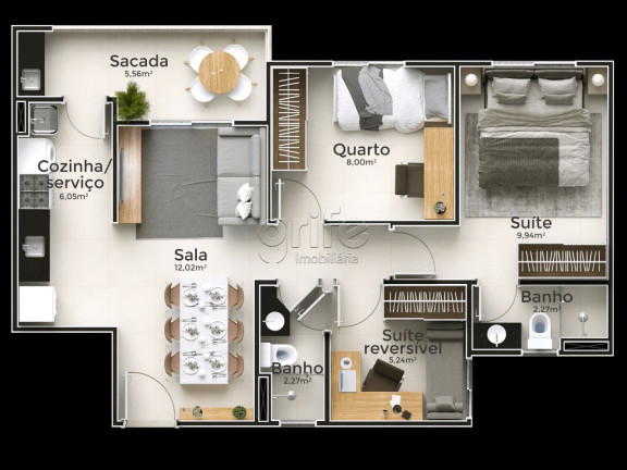 Imagem Apartamento com 3 Quartos à Venda, 60 m² em Maraponga - Fortaleza