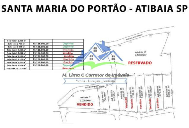 Imagem Terreno à Venda, 1 m² em Estância Santa Maria Do Portão - Atibaia Imagem Terreno à Venda, 1 m² em Estância Santa Maria Do Portão - Atibaia
