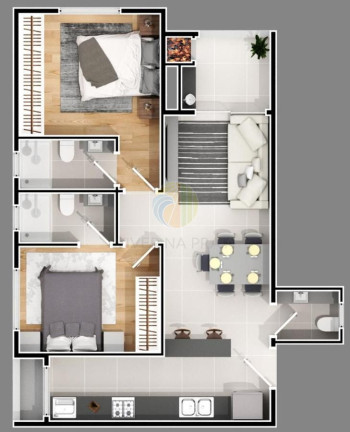 Imagem Apartamento com 2 Quartos à Venda, em Nações - Balneário Camboriú Imagem Apartamento com 2 Quartos à Venda, em Nações - Balneário Camboriú
