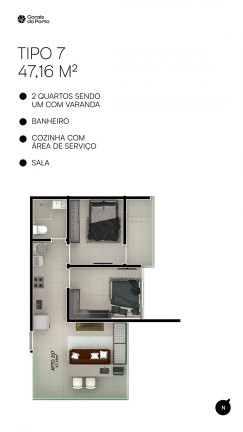 Imagem Apartamento com 2 Quartos à Venda, 47 m² em Porto De Galinhas - Ipojuca Imagem Apartamento com 2 Quartos à Venda, 47 m² em Porto De Galinhas - Ipojuca