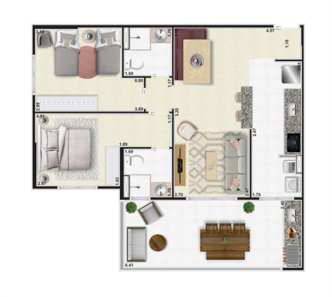Imagem Apartamento com 2 Quartos à Venda, 79 m² em Oceanopolis - Mongagua Imagem Apartamento com 2 Quartos à Venda, 79 m² em Oceanopolis - Mongagua