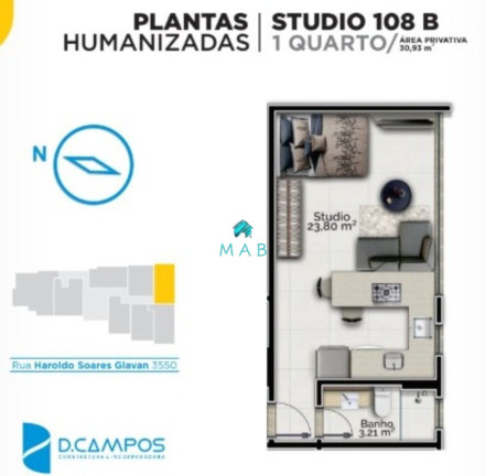 Imagem Apartamento com 1 Quarto à Venda, 30 m² em Cacupé - Florianópolis