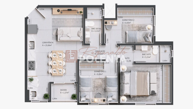 Imagem Apartamento com 3 Quartos à Venda, 73 m² em Centro - Cocal Do Sul