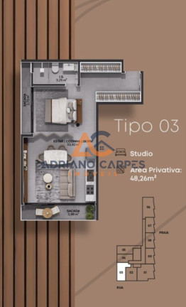 Imagem Imóvel com 1 Quarto à Venda, 48 m² em Centro - Navegantes Imagem Imóvel com 1 Quarto à Venda, 48 m² em Centro - Navegantes