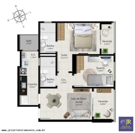 Imagem Imóvel com 2 Quartos à Venda, 59 m² em Jockey De Itaparica - Vila Velha