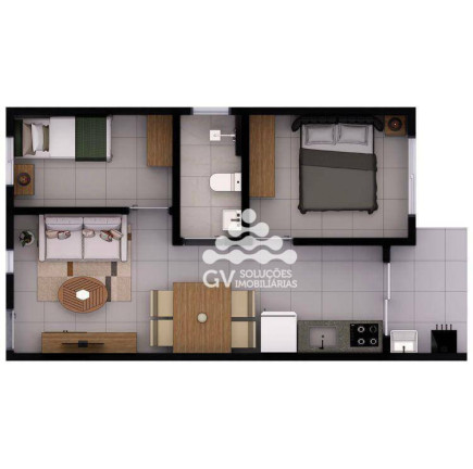 Imagem Apartamento com 1 Quarto à Venda, 35 m² em Jardim Beira Rio - Ubatuba