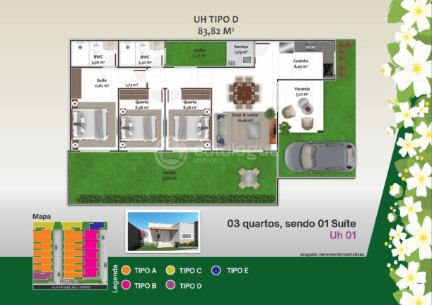Imagem Casa de Condomínio com 3 Quartos à Venda, 107 m² em Parque Das árvores - Parnamirim Imagem Casa de Condomínio com 3 Quartos à Venda, 107 m² em Parque Das árvores - Parnamirim