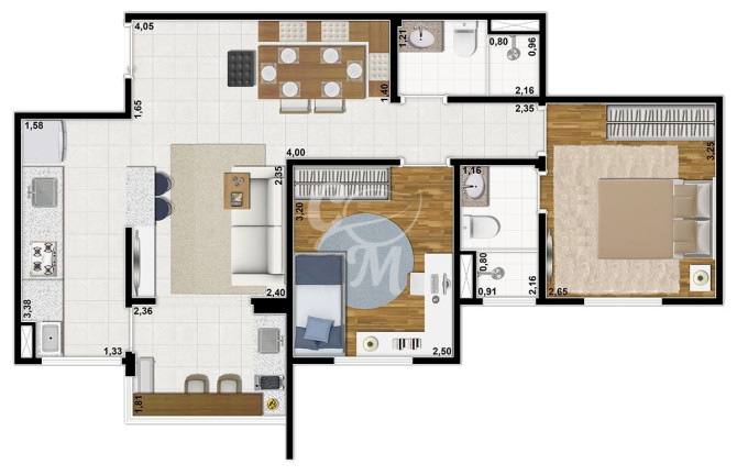 Imagem Apartamento com 2 Quartos à Venda, 58 m² em Medeiros - Jundiaí