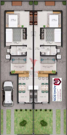 Imagem Casa com 2 Quartos à Venda, 60 m² em Forquilhas - São José Imagem Casa com 2 Quartos à Venda, 60 m² em Forquilhas - São José