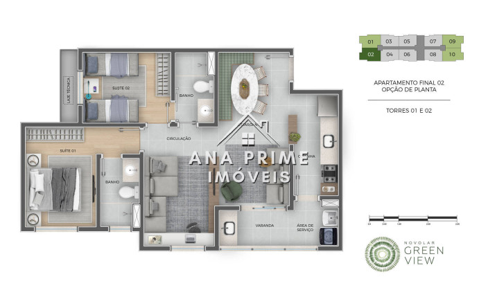 Imagem Apartamento com 2 Quartos à Venda, 66 m² em Jardim Das Indústrias - São José Dos Campos