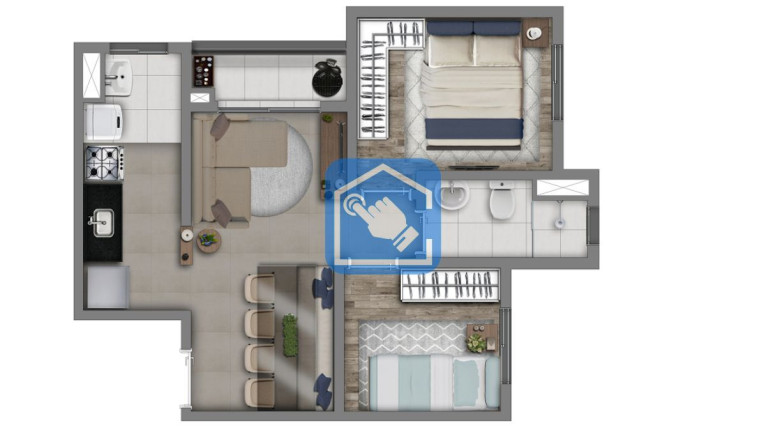 Imagem Apartamento com 2 Quartos à Venda, 40 m² em Vila Carmosina - São Paulo
