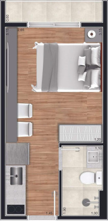 Imagem Imóvel com 1 Quarto à Venda, 16 m² em Portão - Curitiba