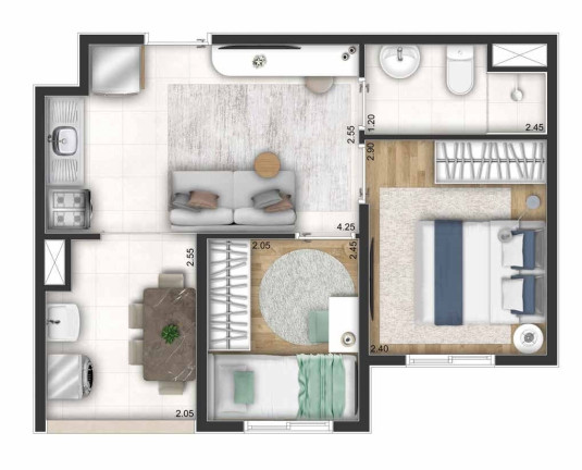 Imagem Imóvel com 2 Quartos à Venda, 35 m² em Jardim Taquaral - São Paulo Imagem Imóvel com 2 Quartos à Venda, 35 m² em Jardim Taquaral - São Paulo