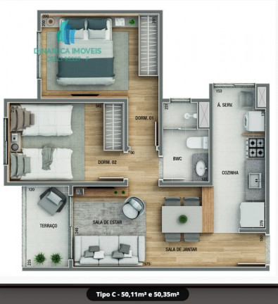 Imagem Apartamento com 3 Quartos à Venda, 55 m² em Jardim Nossa Senhora Da Penha - Hortolândia