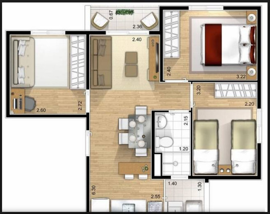 Imagem Apartamento com 3 Quartos à Venda, em Jardim Maria Eugênia - Sorocaba Imagem Apartamento com 3 Quartos à Venda, em Jardim Maria Eugênia - Sorocaba
