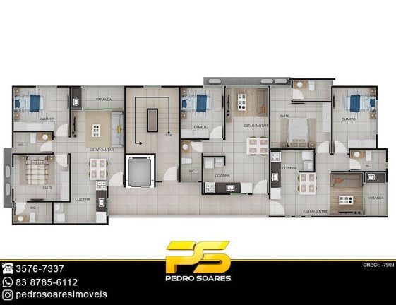 Imagem Apartamento com 1 Quarto à Venda, 55 m² em Bessa - João Pessoa Imagem Apartamento com 1 Quarto à Venda, 55 m² em Bessa - João Pessoa