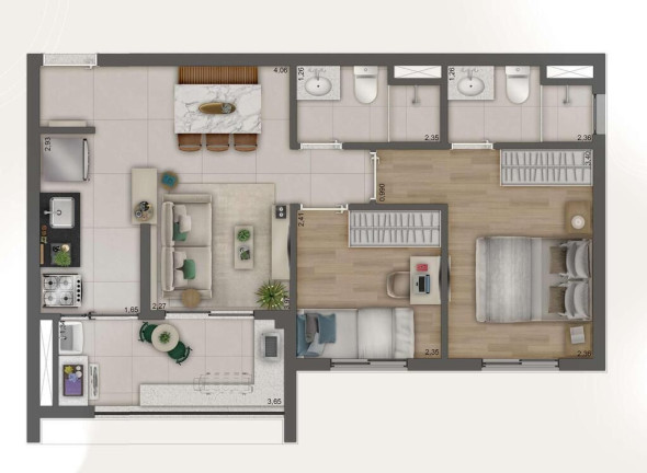 Imagem Apartamento com 2 Quartos à Venda, 41 m² em Barra Funda - São Paulo