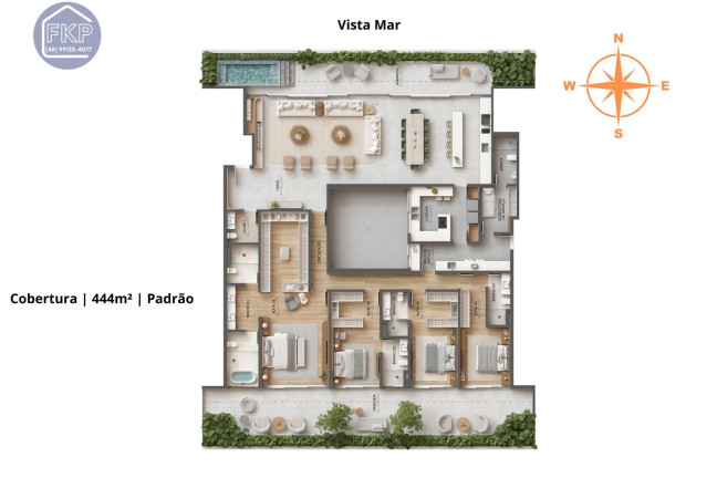 Cobertura com 4 Quartos à Venda, 444 m² em Jurerê - Florianópolis