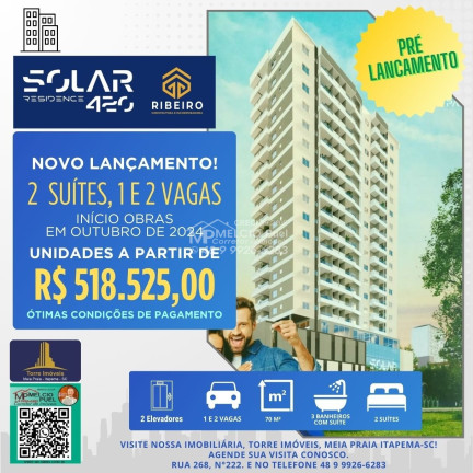 Apartamento com 2 Quartos à Venda, 59 m² em Morretes - Itapema